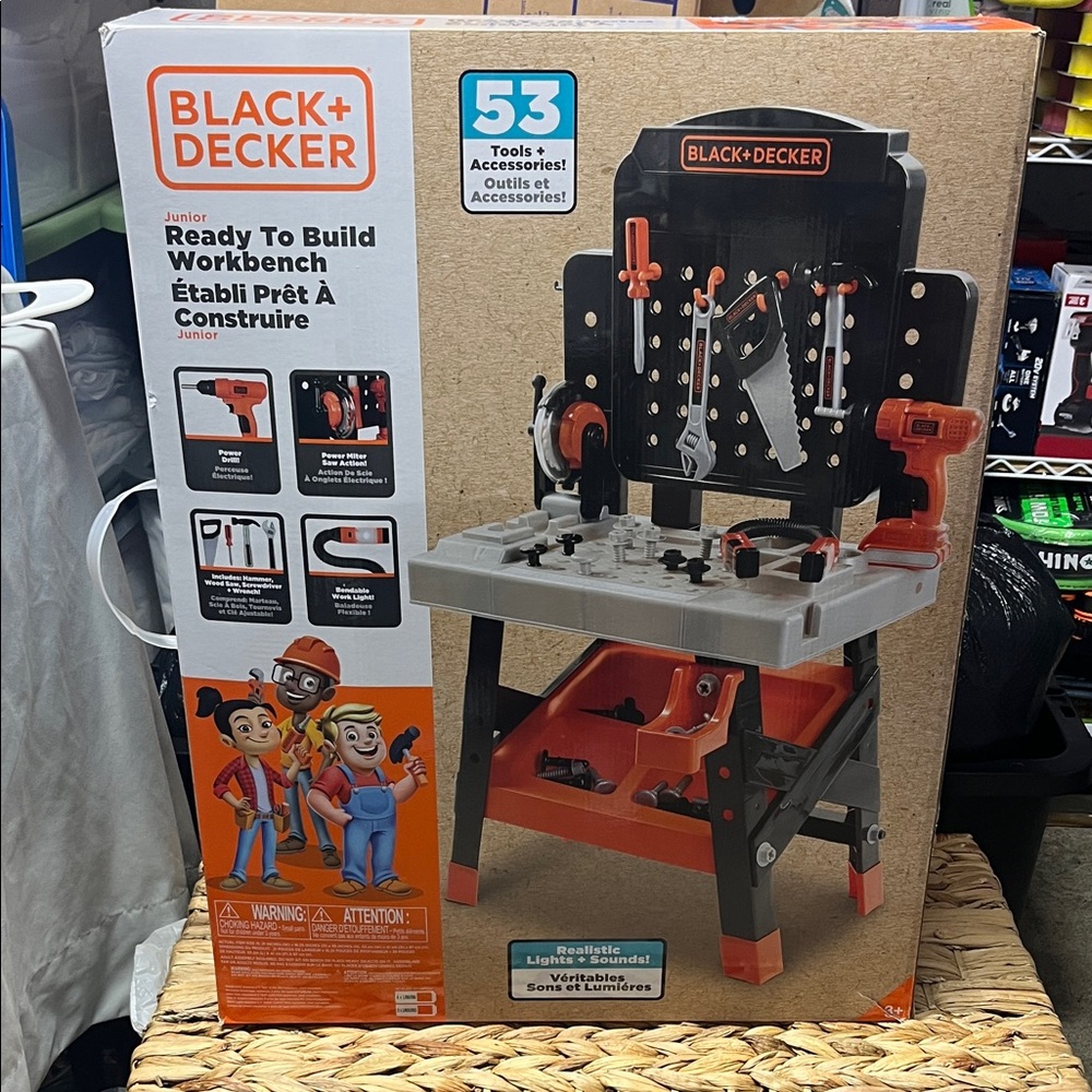 ❤️🆕 Black & Decker Junior Workbench - Black and Orange